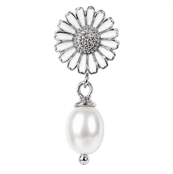 Christina Marguerite Pearl charm sølv 6 mm